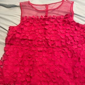 NWT Anthropologie hot pink floral top